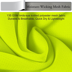 Hi VIS เสื้อเซฟตี้สะท้อนแสงสำหรับผู้ชาย, เสื้อเซฟตี้ความปลอดภัยบนท้องถนนเสื้อแขนสั้นสำหรับใส่ทำงาน - Product Image 3