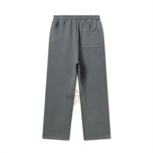 Pantalons de survêtement pour homme personnalisés, poids lourd, lavage à l'acide, vintage, en molleton français, décontractés, broderie, écologiques, streetwear quotidien - Product Image 1