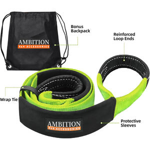 Sangle de récupération AMBITION 3 pouces x 8 pieds, résistance à la rupture de 36 000 livres, sangle de remorquage d'urgence, corde d'extension de treuil - Product Image 1