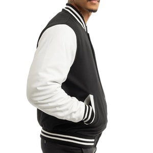 OEM/ODM veste universitaire en laine 100% pour hommes vêtements d'hiver avec logo à l'avant et broderie de logo personnalisé - Product Image 5