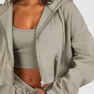 Conjunto deportivo de top corto de calidad premium con textura suave y aspecto moderno, conjunto deportivo casual de top corto. - Product Image 5