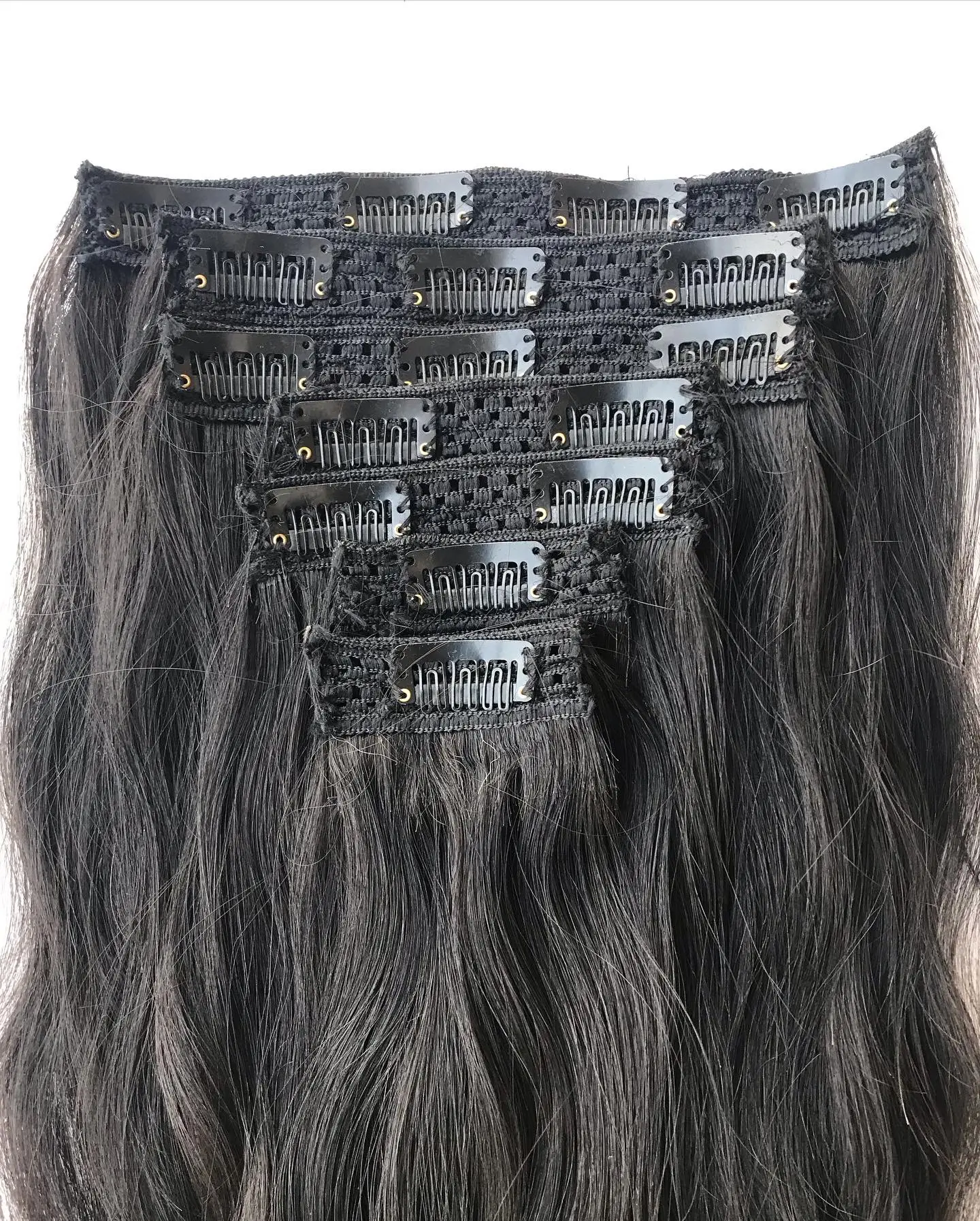 Vendedor de extensões de cabelo, oferta de natal, top, melhor venda, atacado, ondulado, natural, sete conjunto de extensões de cabelo humano