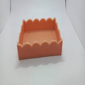 Classic Handmade Resin Single Tier <b>Tray</b> for Serving Tableware Beverages Snacks Sustainable Home Decor for Living Room <b>Kitchen</b> - Product Image 5