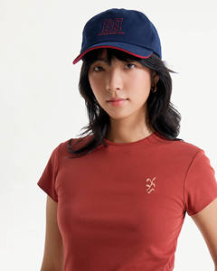 Camiseta Casual de Verano para Mujer, Manga Corta, Cuello Redondo, Bordado, Corte Regular, 100% Algodón, Secado Rápido, Transpirable, Color Sólido, Routine VN - Product Image 4