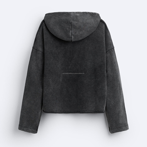 เสื้อฮู้ดดี้ผู้ชาย ผ้าฝ้าย 100% สไตล์วินเทจ ซักแบบพิเศษ ทรงหลวม ไหล่ตก แบบสวมหัว สตรีทแวร์ ชายรุ่ย สำหรับฉัน - Product Image 6