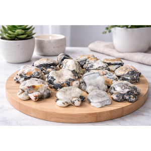 Sculpture artisanale en jaspe zèbre naturel, figurine d'animal en pierre polie - Product Image 3