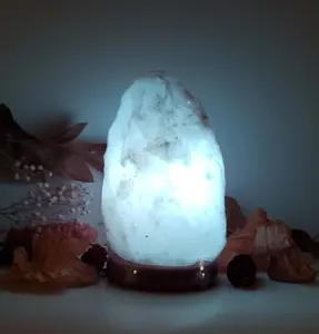 Lampes de sel naturel blanc neige de l'Himalaya 3 à 5Kg, 100% lampe de sel de l'Himalaya en cristal naturel du Pakistan, - Product Image 4