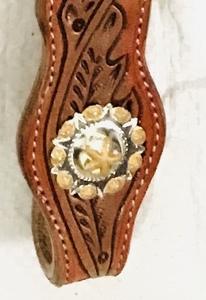 Directo de fábrica personalizado hecho a mano cuero genuino occidental Headstall venta al por mayor equipo de equitación con tallado - Product Image 2