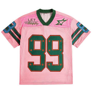 2025 ropa deportiva American Mesh Football Soccer Jersey para hombres nombre de equipo personalizado serigrafía Boxy Jersey - Product Image 5