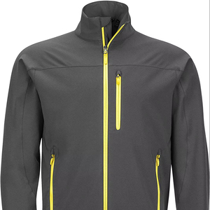 Veste coupe-vent unisexe personnalisable en tissu tissé enduit, respirante, coupe-vent, à col montant et capuche, pour l'automne, OEM, couleur unie, à prix bas - Product Image 1
