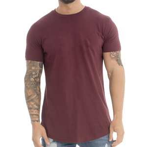 <b>Men's</b> <b>T</b>-<b>Shirt</b> 100% Cotton Plain <b>Curved</b> <b>Hem</b> <b>T</b> <b>Shirt</b> Elongated Blank <b>T</b> <b>Shirt</b> Round <b>Hem</b> Wholesale Blank Tee's - Product Image 3