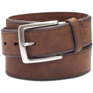 Cinturón Casual para Hombre con Borde Biselado, Cuero Vacuno de Alta Calidad, Hebilla de Aleación de Estilo Clásico, Talla Ajustable 36 - Product Image 1