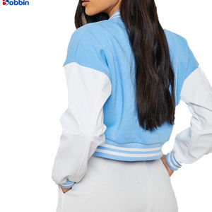 Vestes universitaires personnalisées pour adultes, femmes, avec couleurs, taille et logo personnalisés, vestes universitaires courtes pour femmes, best-seller - Product Image 2