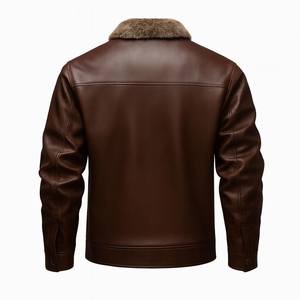 Chaqueta de Cuero para Hombre, Impermeable, Cortavientos, Transpirable, Estilo Urbano, para Uso Diario, Diseño de Larga Duración - Product Image 1