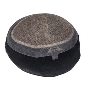 Perruque toupet Miraje Model Taz BD en cheveux humains Remy indiens avec une densité de 100%, vague profonde naturelle et vague corporelle, base en dentelle PU - Product Image 4