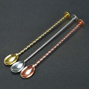 Agitador de cóctel de acero inoxidable de diseño estético, suministros de artículos de Bar de lujo, cuchara de Bar de cóctel para mezclar cócteles - Product Image 3