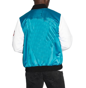 OEM personalizado nueva moda de alta calidad de satén personalizado Bomber Letterman chaqueta para los hombres - Product Image 2