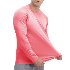 custom wholesale compression shirts polyester workout shirt <b>men</b> fitness long sleeve <b>men</b> compression shirt custom logo print - Product Image 2