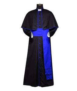 Vêtement de prêtre d'église sur mesure en gros, robe de clergé, robe de prédicateur pour hommes, col montant respirant, robe longue de clergé - Product Image 5