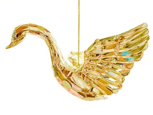 Navidad Año Nuevo Decoración Claro Transparente con Irrid Plated Acrílico 3D Flying Swan Ornament - Product Image 6