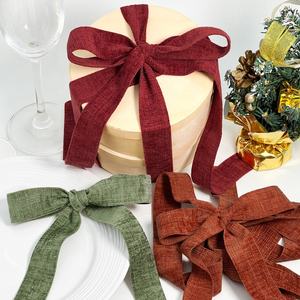 Pita Chenille Poliester 1 Inci Gulungan Pita Mewah Ideal untuk Pembungkus Hadiah Hari Raya - Product Image 4