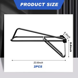 Soporte de Pared Plegable Portátil para Sillas de Montar, Negro, para Remolques de Caballos, Estilo Occidental, Acero Inoxidable, Modelo Personalizado 0018 - Product Image 2
