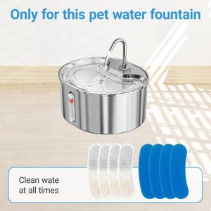 Cobectal WF300 Lot de 8 cartouches filtrantes écologiques pour fontaine à eau pour chats et chiens, système à trois filtres pour fontaine à eau pour animaux de compagnie de 3,2 L - Product Image 4