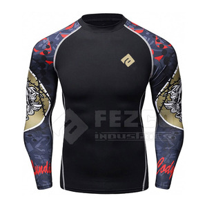 Service OEM à manches longues Manches complètes Rash Guard Tailles et conceptions personnalisées Spandex/Polyester Respirant et séchage rapide - Product Image 1