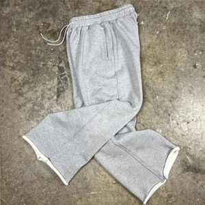 Haute qualité marque personnalisée Oem hommes Baggy pantalon droit décontracté 100% coton Baggy pantalon pour hommes lavé pantalons pour hommes - Product Image 4