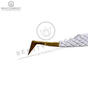 Concept de beauté Service OEM écologique Pince à cils en acier inoxydable Collection or blanc de haute qualité avec embouts pointus - Product Image 4