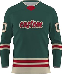 Ensembles de hockey sur glace unisexes sur mesure en gros uniforme respirant à séchage rapide à vendre - Product Image 2
