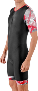 Traje de Neopreno Unisex Personalizado para Triatlón con Mangas Cortas, Material Transpirable, Logotipo Frontal Impreso y Cremallera en el Pecho - Product Image 2
