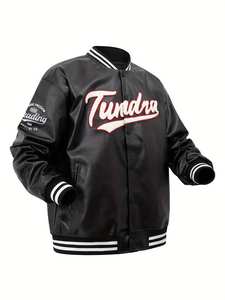 Veste d'hiver de haute qualité pour hommes en cuir de vachette personnalisé Varsity Baseball Bomber Chenille broderie Logo grande taille imperméable - Product Image 3