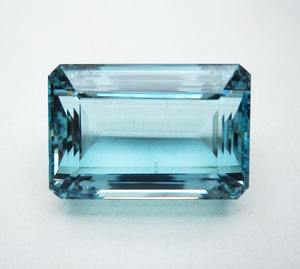 100% naturel qualité d'exportation précieuse bleu aigue-marine pierre précieuse forme octogonale coupe à facettes véritable taille calibrée pierre précieuse OEM - Product Image 2