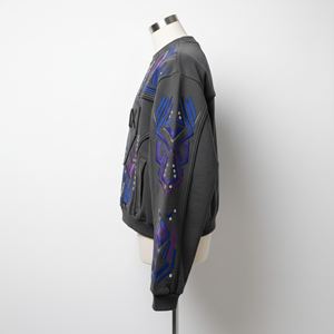 Haut court pour femme style Y2K Punk, imprimé 3D, brodé de strass, écologique, respirant, manches longues, col rond, décontracté, pour l'hiver - Product Image 4