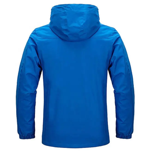 Hombres logotipo personalizado diseño Streetwear rompevientos chaqueta de lluvia Nylon Softshell impermeable tejido deportes al aire libre chaqueta para correr para hombres - Product Image 4