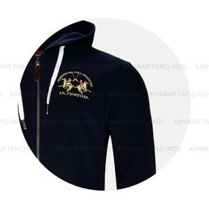 Sudadera con capucha de felpa francesa para hombre de peso pesado GSM 350 personalizada, chaqueta de piel sintética con cremallera completa sólida, sudaderas con capucha polares de invierno, algodón en blanco liso - Product Image 3