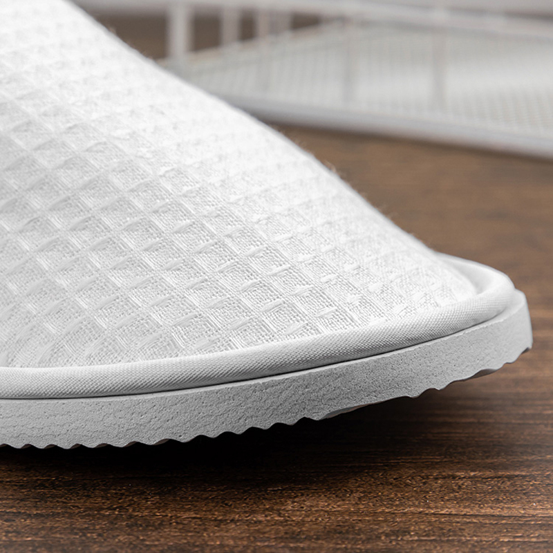 Disposable Lightweight Waffle Pattern Slippers Soft