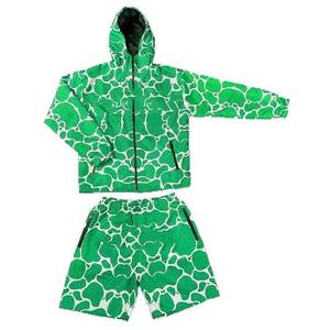 Conjunto Deportivo para Hombre, Talla Grande, Transpirable, de Poliéster, Cortavientos, con Bolsillos con Cierre, Color Liso, para Verano - Product Image 3