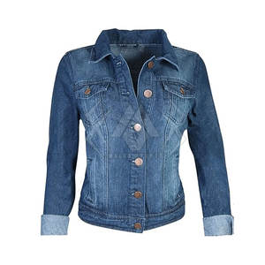 แจ็กเก็ตยีนส์สำหรับผู้หญิงแจ็กเก็ตยีนส์ขนาดใหญ่ออกแบบได้ตามต้องการดีไซน์ล่าสุด - Product Image 1