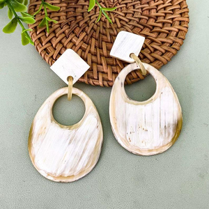 Dernières boucles d'oreilles en corne de buffle, prix de gros, design personnalisé, haute qualité, meilleures ventes, artisanat naturel - Product Image 6