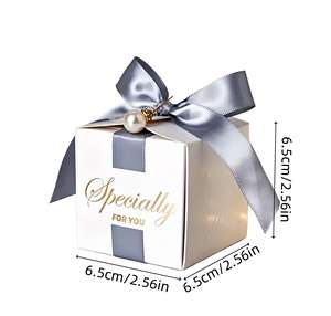 Print Shape <b>Empty</b> Candy <b>Box</b> Pearl Ribbon <b>Gift</b> for Wedding Birthday Stackable Valentine Favor Cookies Tin Party Souvenir - Product Image 3