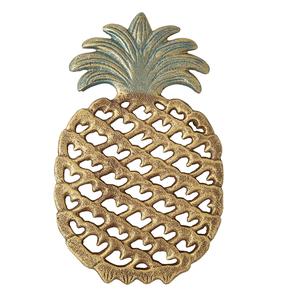 Dessous de plat en forme de pomme de pin pour la vaisselle, nouveau dessous de plat en laiton moulé pour table, support de plaque en métal, prix de gros - Product Image 1