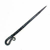 Pince à cheveux Viking médiévale en acier inoxydable forgé, forgeron fabriqué par forgeron, bâton torsadé, collection d'outils forgés