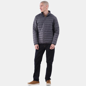 High Street hommes décontracté hiver doudoune Design moderne à la mode Street Style solide motif col montant fermeture éclair sur mesure - Product Image 2