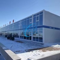 Maison modulaire préfabriquée multi-étages moderne en conteneurs, conception en kit pour hôtels et commerces, avec panneaux sandwich épaissis