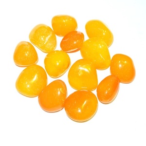 หินโมราคริสตัลหินก้อนก้อนกลมหินโอนิกซ์สีเหลืองสำหรับตกแต่ง - Product Image 6