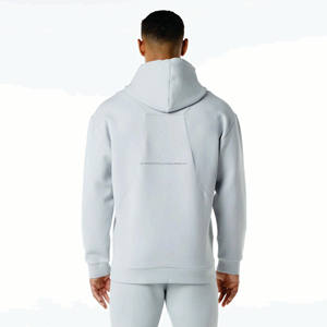 Wholesale Custom Men's 500 GSM Tech Fleece Cotton Patchwork Oversized Zip Hoodie Sweatshirts Tracksuits Embroidery Logo Winter - Product Image 4