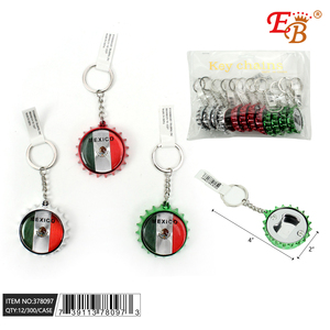Mexique Bière Bouchon Porte-clés Logo Personnalisé 4 "Silicone Souple PVC Métal 300PCS 25DZ/CS PVC Porte-clés Numéro de Modèle Pvc Porte-clés" - Product Image 1