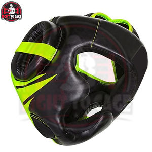 Protector Bucal de Boxeo de Cuero PU Negro y Verde, de Alta Calidad, Nuevo, Cómodo, Boca Ancha, Precio al por Mayor - Product Image 2